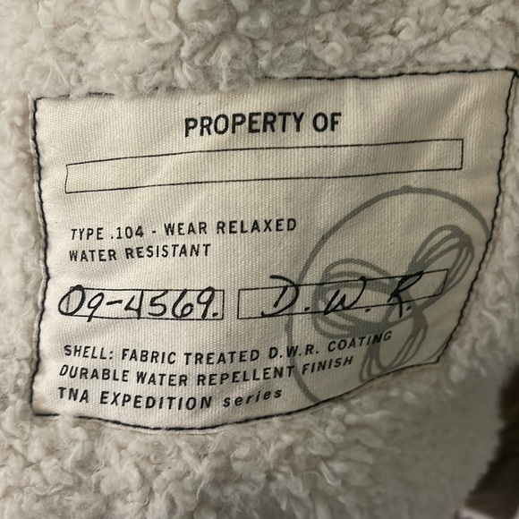 Sherpa Lined TNA Winter Jacket PARKA Army Green Size Small - Picture 10 of 11